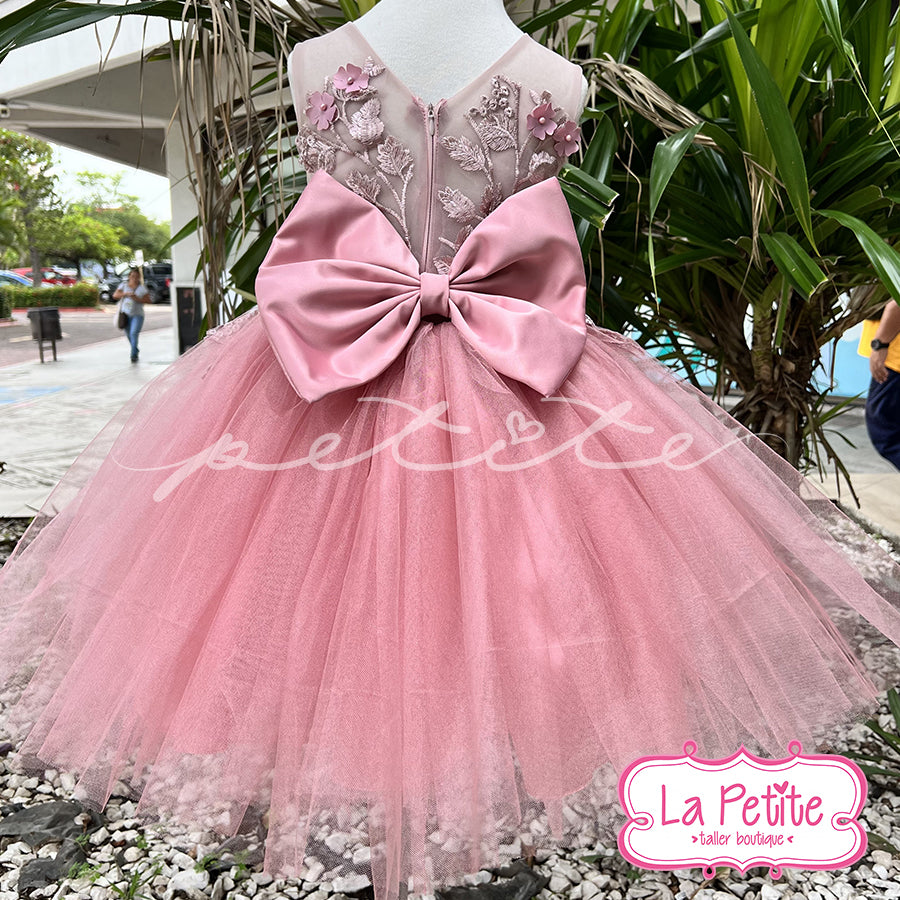 Vestido top flores rosa falda corta