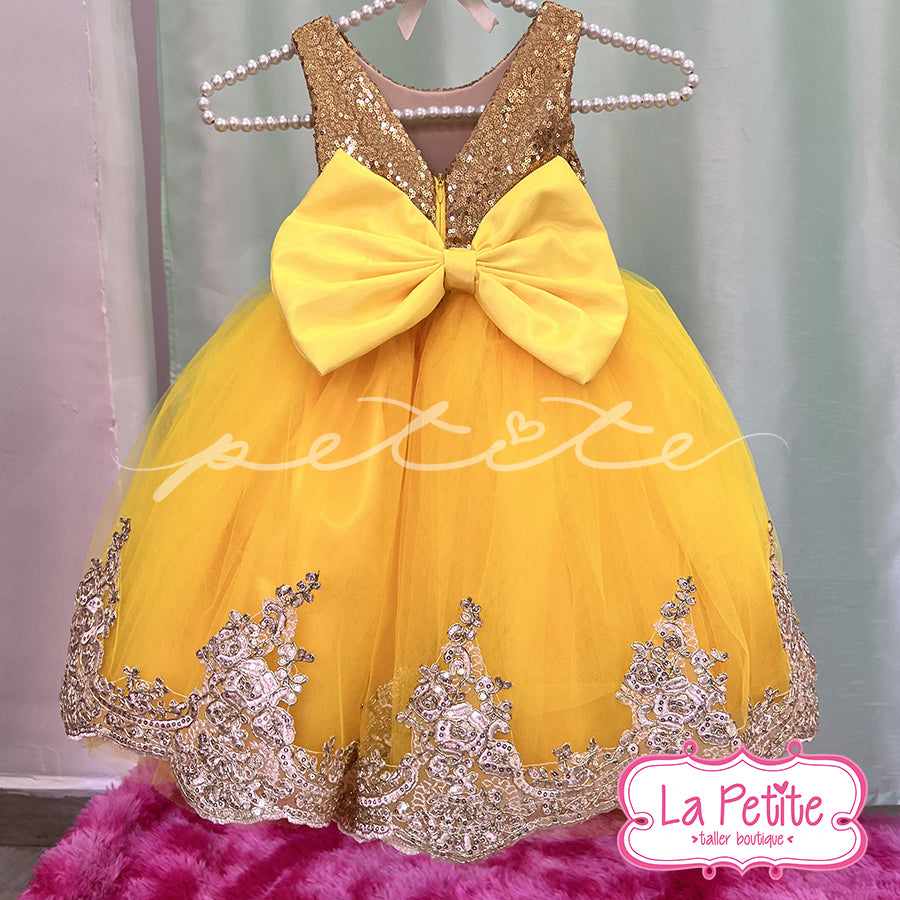 top dorado lentejuela falda royal