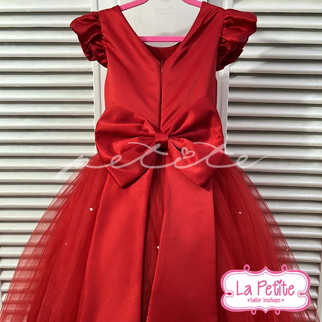 Rojo falda tul