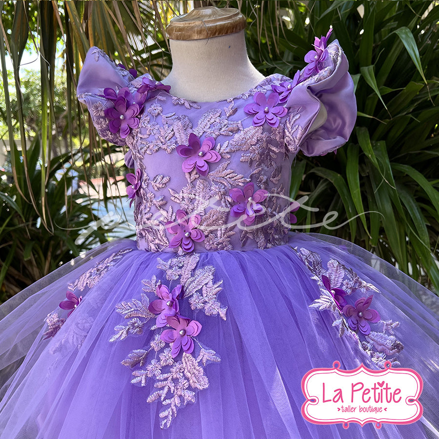 Vestido top flores morado falda corta