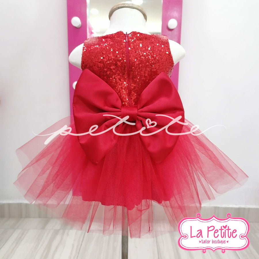 Top lentejuela rojo