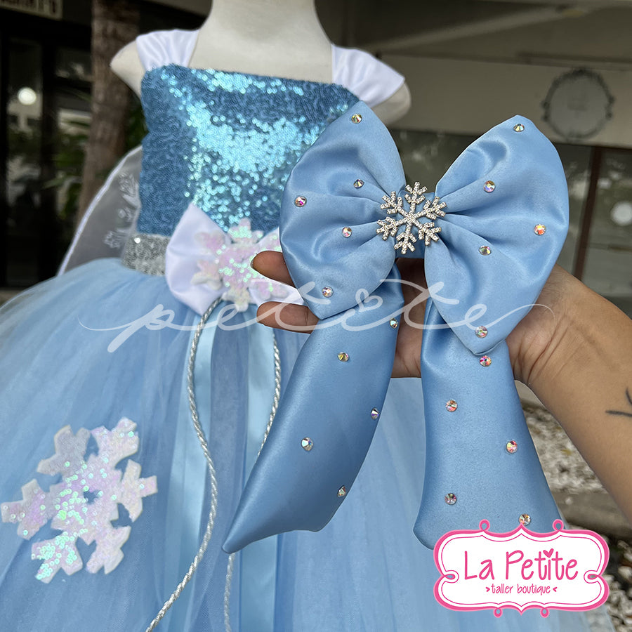 Frozen Vestido glitter azul claro