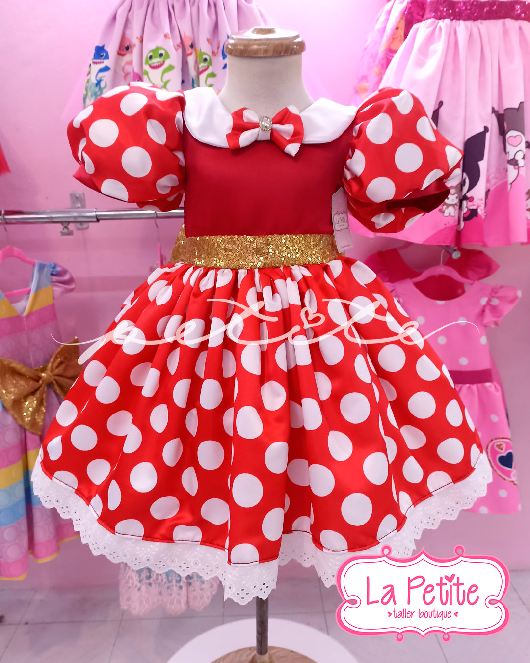 Minnie Rojo Bolas Blancas