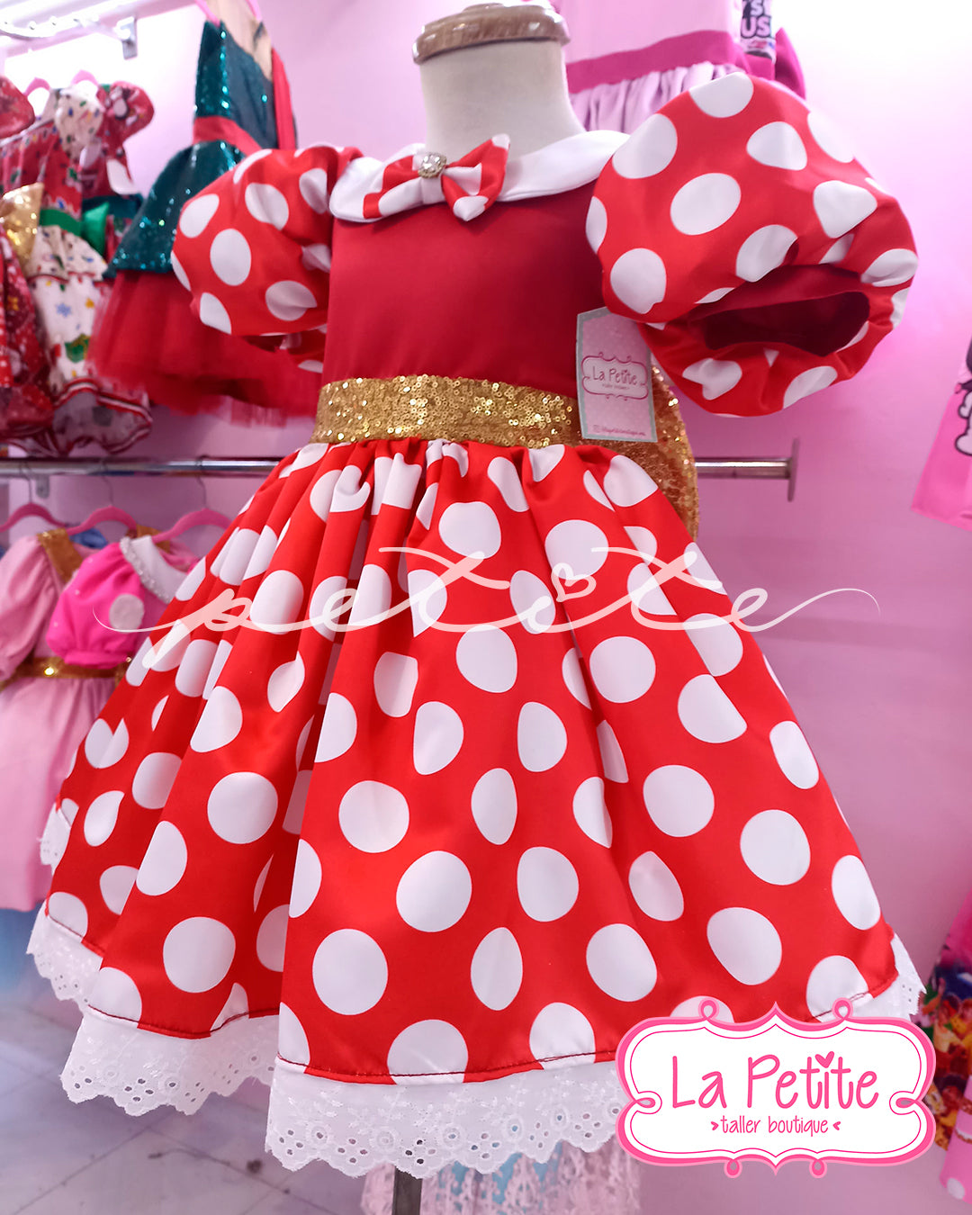 Minnie Rojo Bolas Blancas