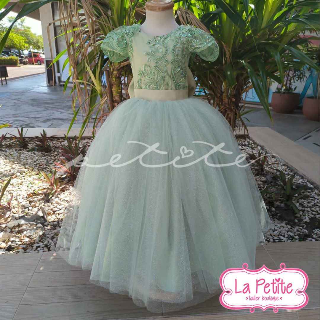 Vestido Verde Top encaje