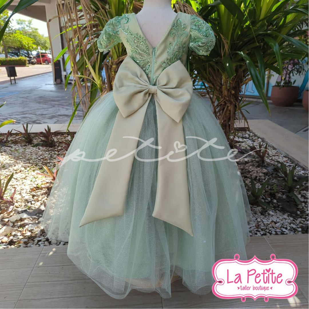 Vestido Verde Top encaje