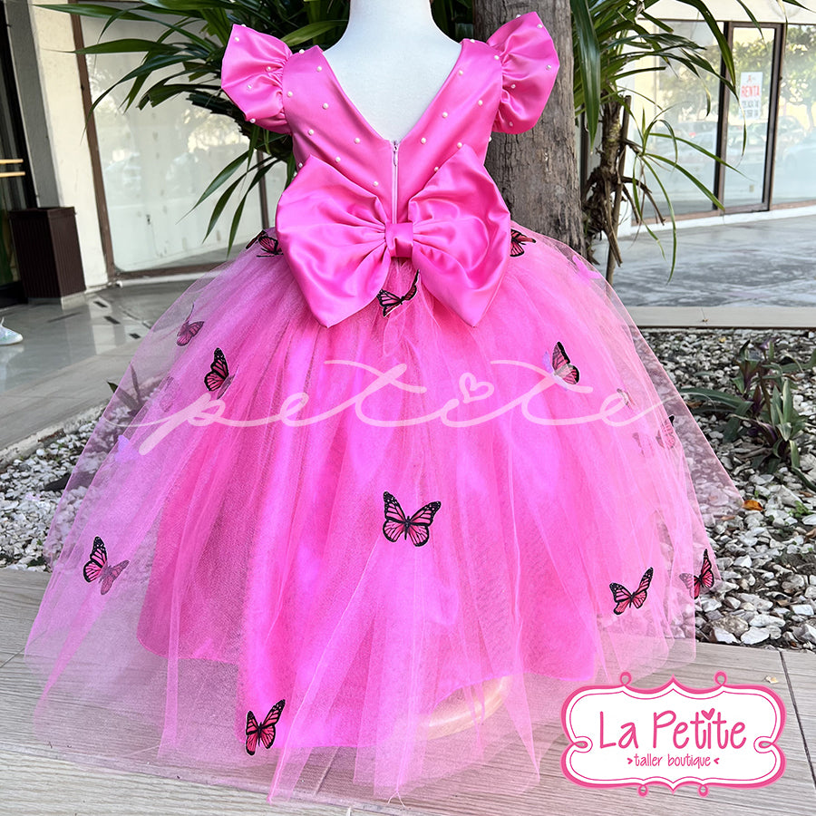 Vestido Mariposas Rosa Chicle