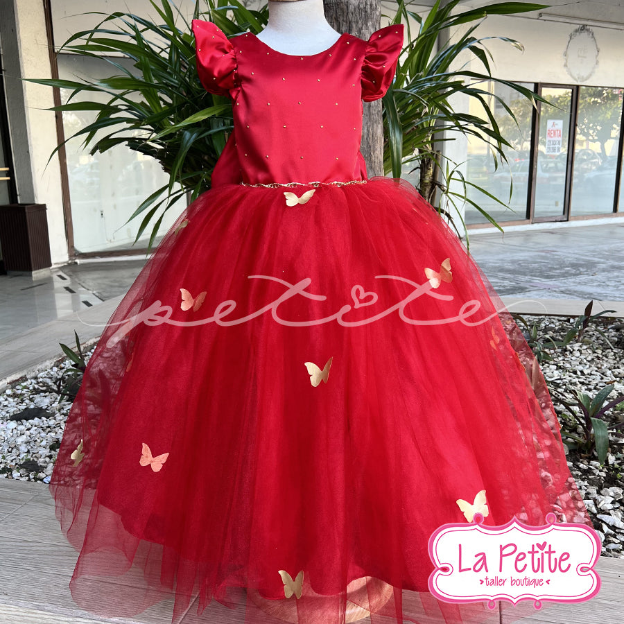 Vestido Mariposas Rojo