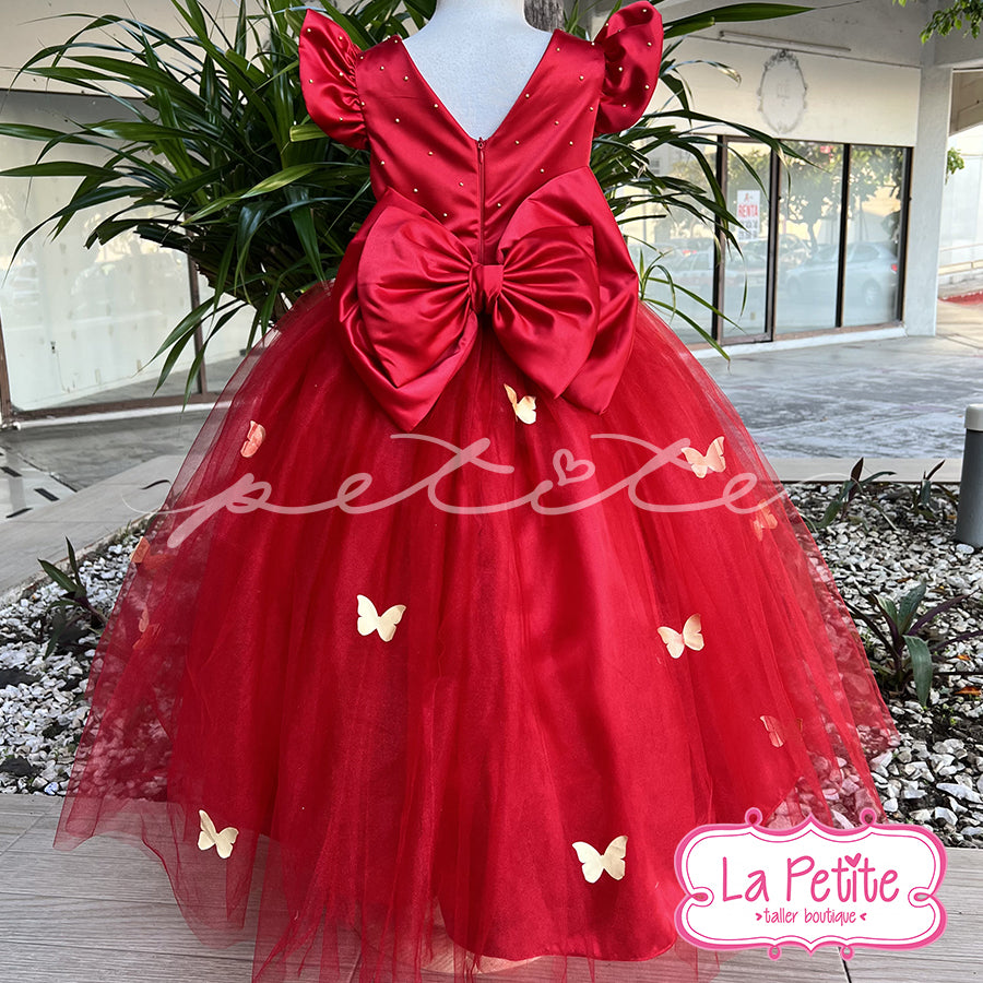 Vestido Mariposas Rojo