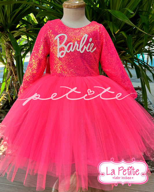 Barbie Fosfo Lentejuela Manga Larga