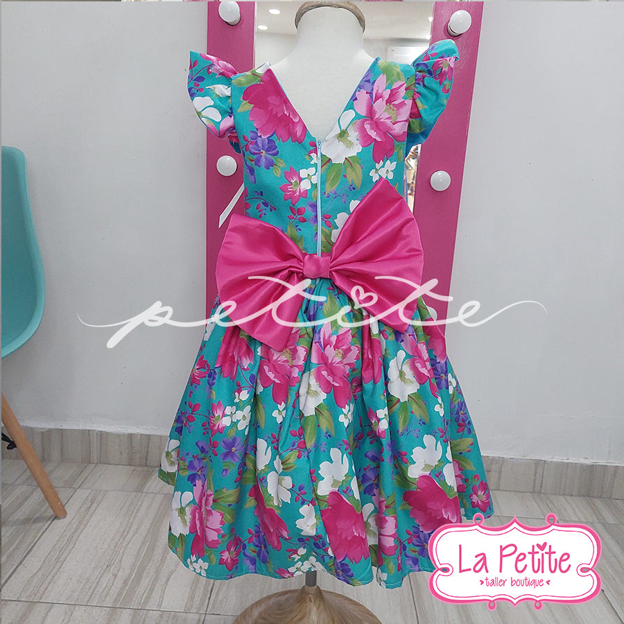 Vestido azul floral 2