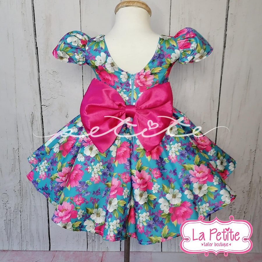 Vestido azul floral