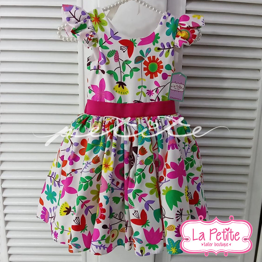 vestido floral blanco