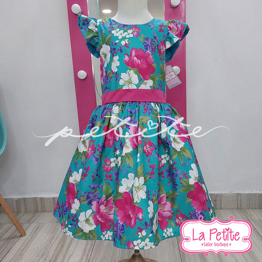 Vestido azul floral 2