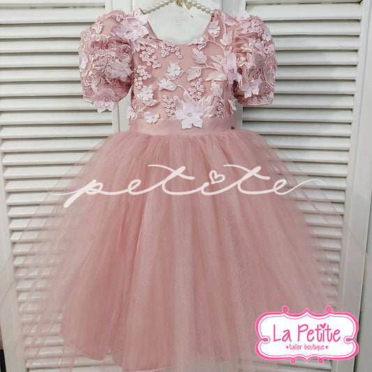 Vestido Top Encaje Floral rosa