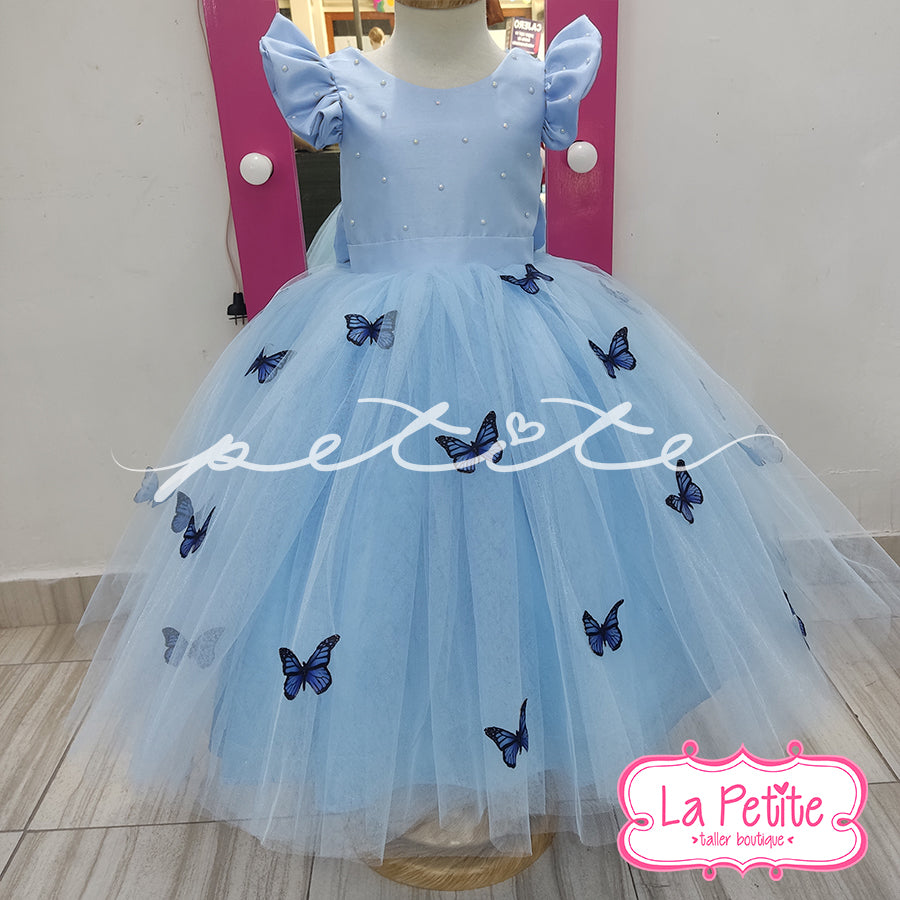 Vestido Mariposas Azul